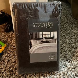 New euro sham cover etched brown color Kenneth Cole Reaction Home